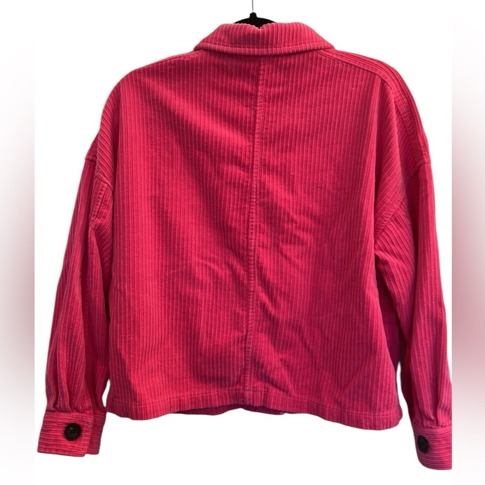 Zara Hot Pink Corduroy Jacket Size Medium Barbiecore, Festival - Picture 5 of 6